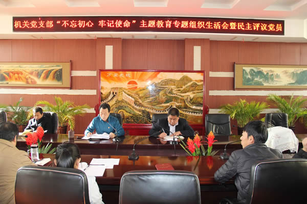 隴運集團(tuán)公司機(jī)關(guān)黨支部召開“不忘初心、牢記使命”主題教育專題組織生活會和民主評議黨員會